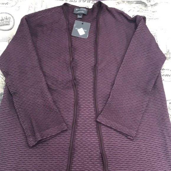 ST.JOHN COLLECTION Sculpted Texture Knit Cardigan - Picture 5 of 8